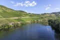 Scenic moselle river loop at Leiwen, Trittenheim Royalty Free Stock Photo