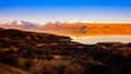 Scenic Mountain along Lake Pukaki to Mount Cook National Park, South Island, New Zealand. Royalty Free Stock Photo