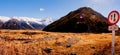 Scenic Mountain along Lake Pukaki to Mount Cook National Park, South Island, New Zealand. Royalty Free Stock Photo