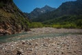 Scenic mountain landscape with Krikiliotis river, Evritania