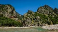 Scenic mountain landscape with Krikiliotis river, Evritania