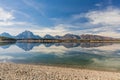 Jackson Lake Reflection in Tetons Royalty Free Stock Photo