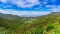 Scenic mountain landscape view in Pyrenees, near of Cadaques, Catalonia, Spain near of Barcelona, famous tourist destination in