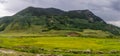 Scenic mountain in lush green meadow near Crested Butte, Colorado Royalty Free Stock Photo