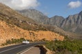 Scenic mountain road and cars in South Africa Royalty Free Stock Photo