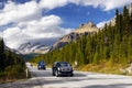 Scenic Mountain Road, Icefield Parkway, Canadian Rockies Royalty Free Stock Photo