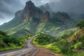 Scenic mountain road in Texas