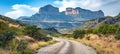 Scenic mountain road in Texas