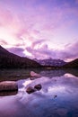 Scenic Mountain sunset view at Joffre Lake