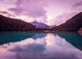 Scenic Mountain sunset view at Joffre Lake