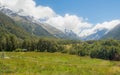 Scenic Mountain Valley in New Zealand