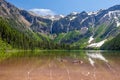 Scenic mountain views, Avalanche Lake, Glacier National Park Montana Royalty Free Stock Photo