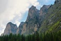 Scenic Mountains in Puez-odle nature park in the dolomites, Italy Royalty Free Stock Photo