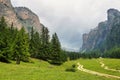 Scenic Mountains in Puez-odle nature park in the dolomites, Italy Royalty Free Stock Photo