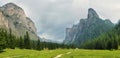 Scenic Mountains in Puez-odle nature park in the dolomites, Italy Royalty Free Stock Photo