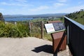 Scenic mountains view with Lake Hume from Kurrajong Gap Lookout located between Bellbridge and Bethanga,