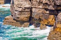 Scenic Mouth of Hell Boca de Inferno Gorge near Cascais, Portugal Royalty Free Stock Photo