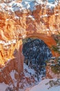 Natural Bridge Bryce Canyon National Park in Winter Royalty Free Stock Photo