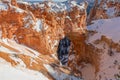 Scenic Natural Bridge Bryce Canyon in Winter Royalty Free Stock Photo