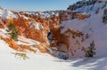 Scenic Natural Bridge Bryce Canyon in Winter Royalty Free Stock Photo