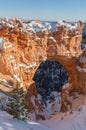 Scenic Natural Bridge Landscape Bryce Canyon in Winter Royalty Free Stock Photo