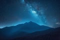 Scenic night sky view captures the enchanting beauty of darkness