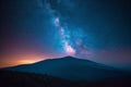 Scenic night sky view captures the enchanting beauty of darkness