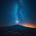 Scenic night sky view captures the enchanting beauty of darkness