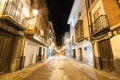 Scenic night view of a narrow street in the ancient town of Briviesca on December 7, 2014 in Burgos province, Spain.