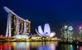 Scenic night view of Singapore