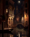 Scenic night view in Venice