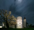 Scenic nightscape of renaissance castle in Krasiczyn, Podkarpackie voivodeship, Poland