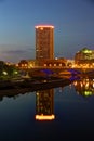 Scenic nighttime downtown vista