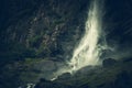 Scenic Norwegian Waterfall Royalty Free Stock Photo