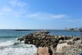 Scenic oceanside view of Portifino California ocean side in Redondo Beach, California, United States Royalty Free Stock Photo