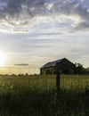 Scenic old barn in a field - vertical Royalty Free Stock Photo