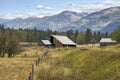 Scenic of old barn in western Montana Royalty Free Stock Photo