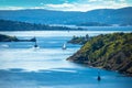 Scenic Oslofjord and Oslo waterfront view Royalty Free Stock Photo