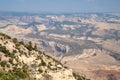 Scenic overlook of the canyon at Dinosaur National Monument. Hazy, polluted air Royalty Free Stock Photo