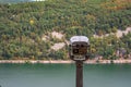 scenic overlook of fall colors at Devils Lake Wisconsin Royalty Free Stock Photo