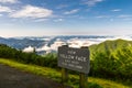 Scenic Overlook With Sign On Blue Ridge Parkway Royalty Free Stock Photo