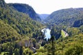 Scenic panorama of Agawa Canyon from top of lookout Royalty Free Stock Photo