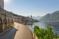 Scenic panorama of the historic town of Perast