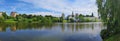Scenic panorama of Novodevichy convent, Moscow, Russia Royalty Free Stock Photo