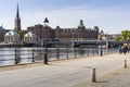 Scenic panorama of the Old Town (Gamla Stan) pier architecture