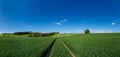 Scenic panorama view of beautiful natural landscape under a cloudy sky Royalty Free Stock Photo