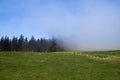 Scenic panorama view of a picturesque mountain village in Germany, Horben, Schwartzwald. Royalty Free Stock Photo