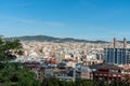 Scenic panoramic aerial Barcelona vista
