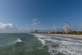 Scenic panoramic Myrtle Beach vista on a beautiful sunny day