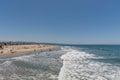 Scenic panoramic Orange County coast vista viewed from Newport Bach, California Royalty Free Stock Photo